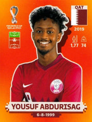 Panini FIFA World Cup Qatar 2022 Sticker QAT 14 Yousuf Abdurisag Orange