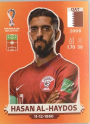 Panini FIFA World Cup Qatar 2022 Sticker QAT 17 Hasan Al-Haydos Orange