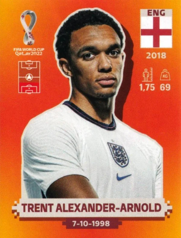 Panini FIFA World Cup Qatar 2022 Sticker ENG 4 Trent Alexander-Arnold Orange