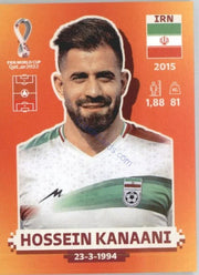 Panini FIFA World Cup Qatar 2022 Sticker IRN 6 Hossein Kanaani Orange