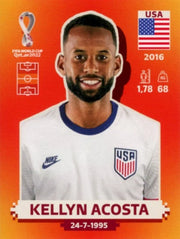 Panini FIFA World Cup Qatar 2022 Sticker USA 11 Kellyn Acosta Orange