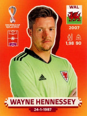 Panini FIFA World Cup Qatar 2022 Sticker WAL 3 Wayne Hennessey Orange