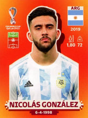 Panini FIFA World Cup Qatar 2022 Sticker ARG 17 Nicolás González Orange