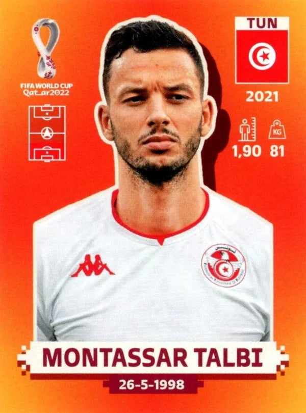 Panini FIFA World Cup Qatar 2022 Sticker TUN 10 Montassar Talbi Orange