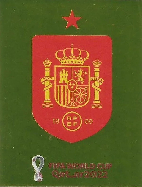 Panini FIFA World Cup Qatar 2022 Sticker ESP 1 Emblem Orange
