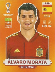 Panini FIFA World Cup Qatar 2022 Sticker ESP 18 Álvaro Morata Orange