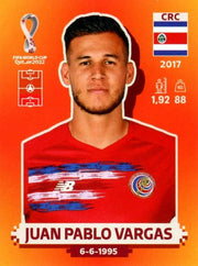 Panini FIFA World Cup Qatar 2022 Sticker CRC 9 Juan Pablo Vargas Orange