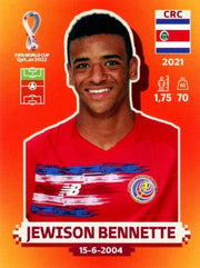 Panini FIFA World Cup Qatar 2022 Sticker CRC 15 Jewison Bennette Orange