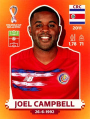 Panini FIFA World Cup Qatar 2022 Sticker CRC 16 Joel Campbell Orange
