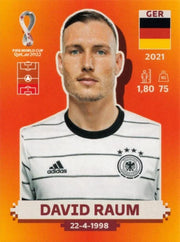 Panini FIFA World Cup Qatar 2022 Sticker GER 7 David Raum Orange