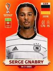 Panini FIFA World Cup Qatar 2022 Sticker GER 15 Serge Gnabry Orange