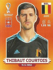 Panini FIFA World Cup Qatar 2022 Sticker BEL 2 Thibaut Courtois Orange