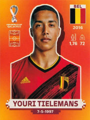 Panini FIFA World Cup Qatar 2022 Sticker BEL 13 Youri Tielemans Orange