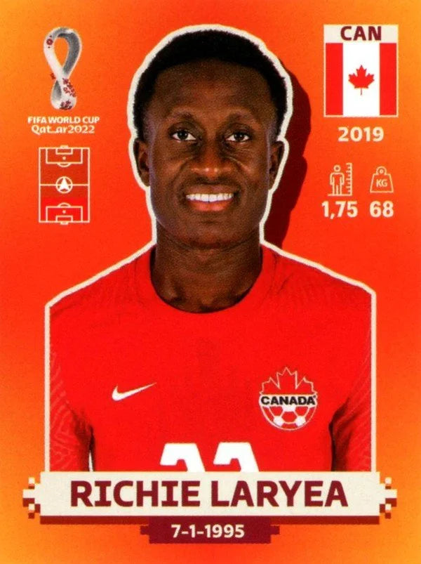 Panini FIFA World Cup Qatar 2022 Sticker CAN 7 Richie Laryea Orange