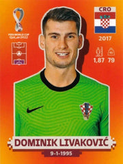 Panini FIFA World Cup Qatar 2022 Sticker CRO 2 Dominik Livaković Orange