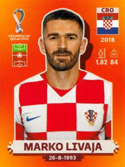 Panini FIFA World Cup Qatar 2022 Sticker CRO 18 Marko Livaja Orange