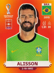 Panini FIFA World Cup Qatar 2022 Sticker BRA 2 Alisson Orange