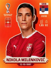 Panini FIFA World Cup Qatar 2022 Sticker SRB 4 Nikola Milenković Orange