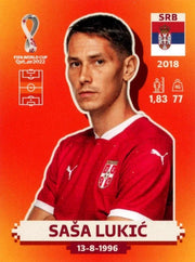 Panini FIFA World Cup Qatar 2022 Sticker SRB 11 Saša Lukić Orange
