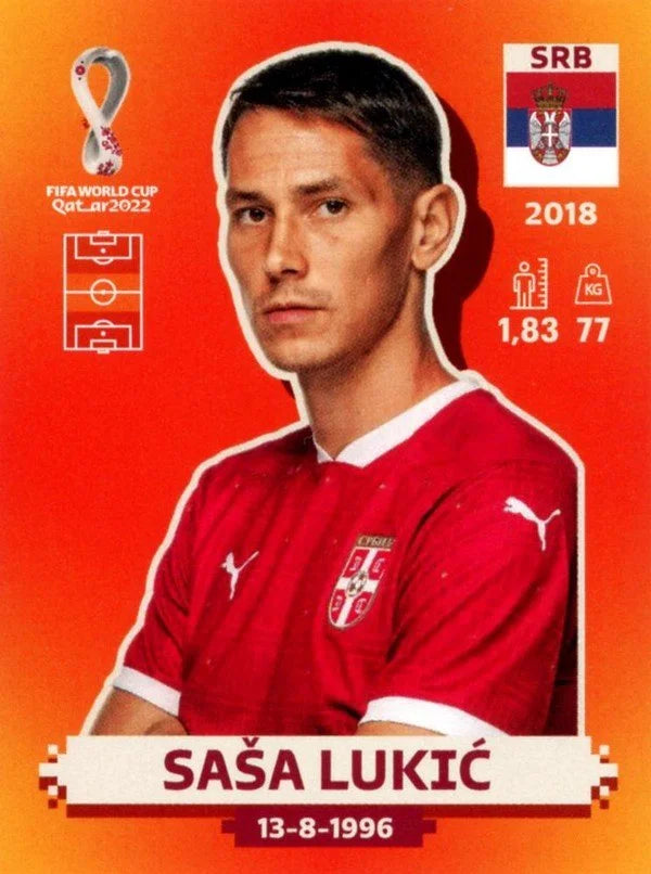Panini FIFA World Cup Qatar 2022 Sticker SRB 11 Saša Lukić Orange