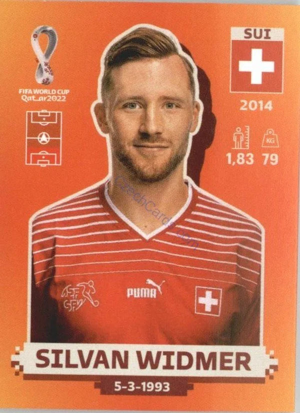 Panini FIFA World Cup Qatar 2022 Sticker SUI 9 Silvan Widmer Orange