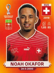 Panini FIFA World Cup Qatar 2022 Sticker SUI 17 Noah Okafor Orange
