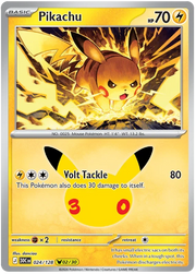 Pikachu 30th Celebration Pikachu Rare • 024/128 Holofoil