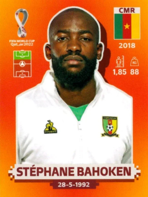 Panini FIFA World Cup Qatar 2022 Sticker CMR 16 Stéphane Bahoken Orange