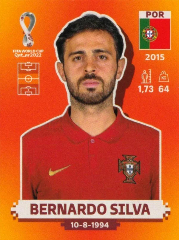 Panini FIFA World Cup Qatar 2022 Sticker POR 10 Bernardo Silva Orange