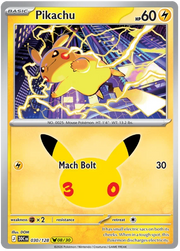 Pikachu 30th Celebration None • 030/128 Holofoil