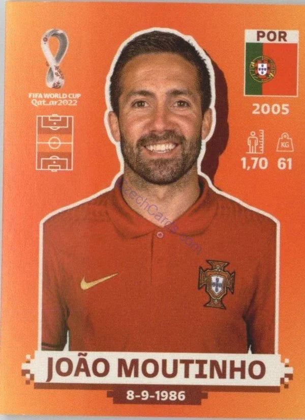 Panini FIFA World Cup Qatar 2022 Sticker POR 13 João Moutinho Orange