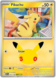 Pikachu 30th Celebration Pikachu Rare • 031/128 Holofoil