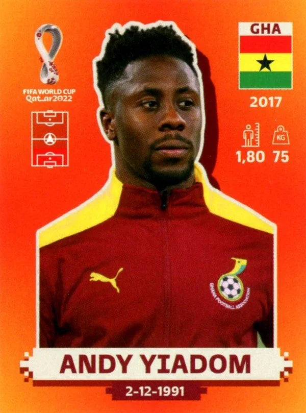 Panini FIFA World Cup Qatar 2022 Sticker GHA 9 Andy Yiadom Orange