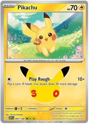 Pikachu 30th Celebration None • 047/128 Holofoil