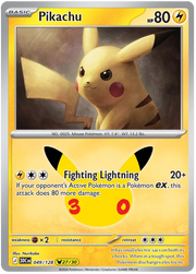 Pikachu 30th Celebration None • 049/128 Holofoil