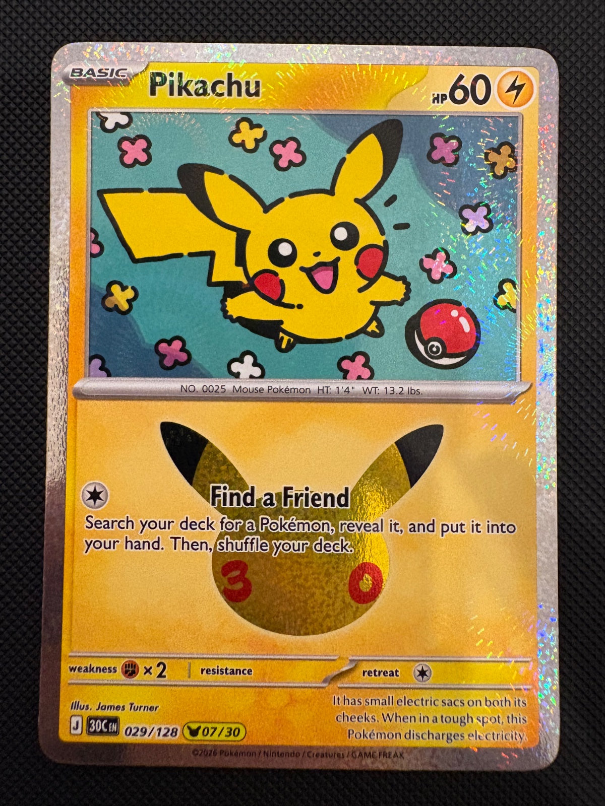 Pikachu 029/128 (30th Celebration)
