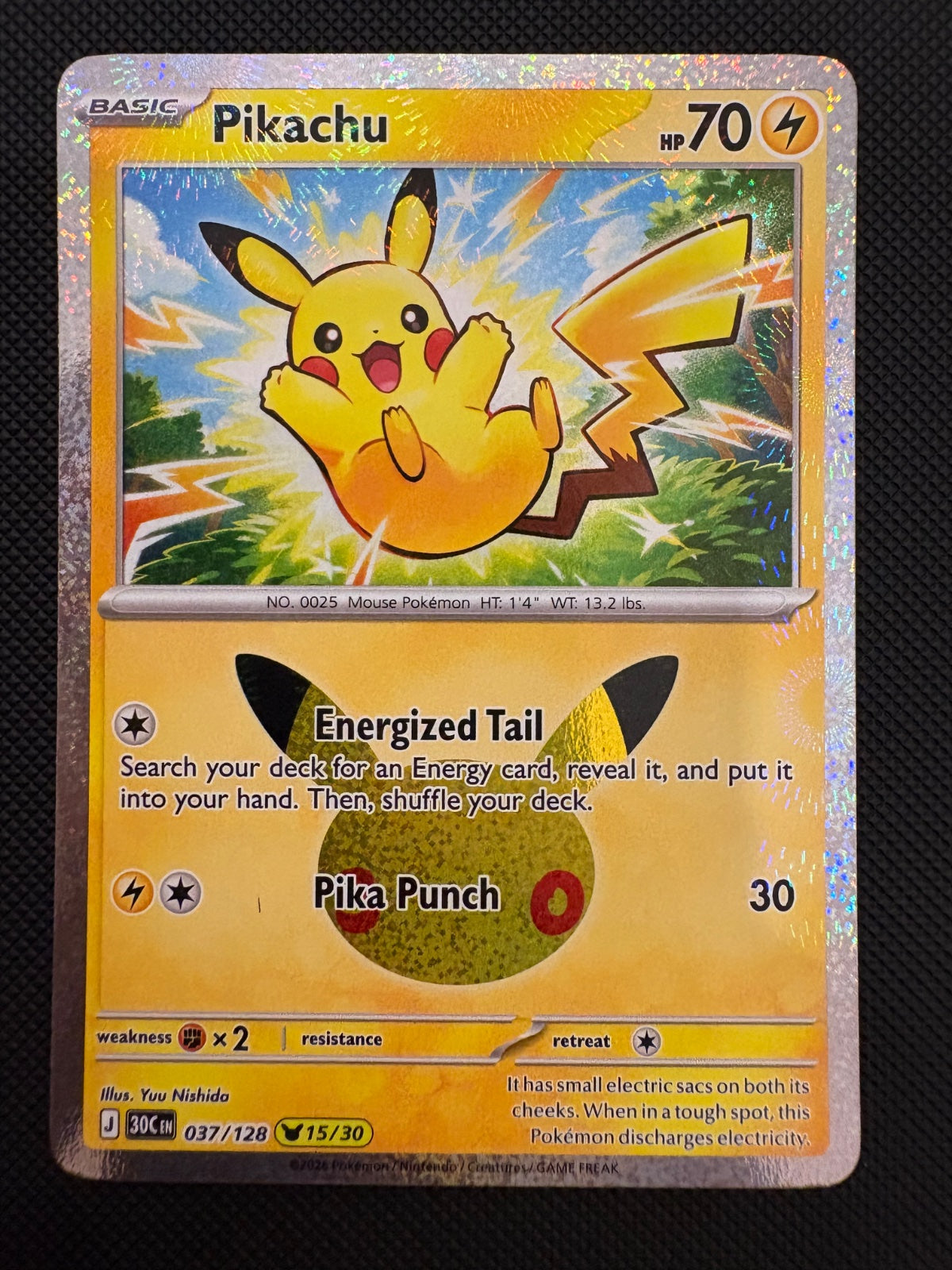 Pikachu 037/128 (30th Celebration)
