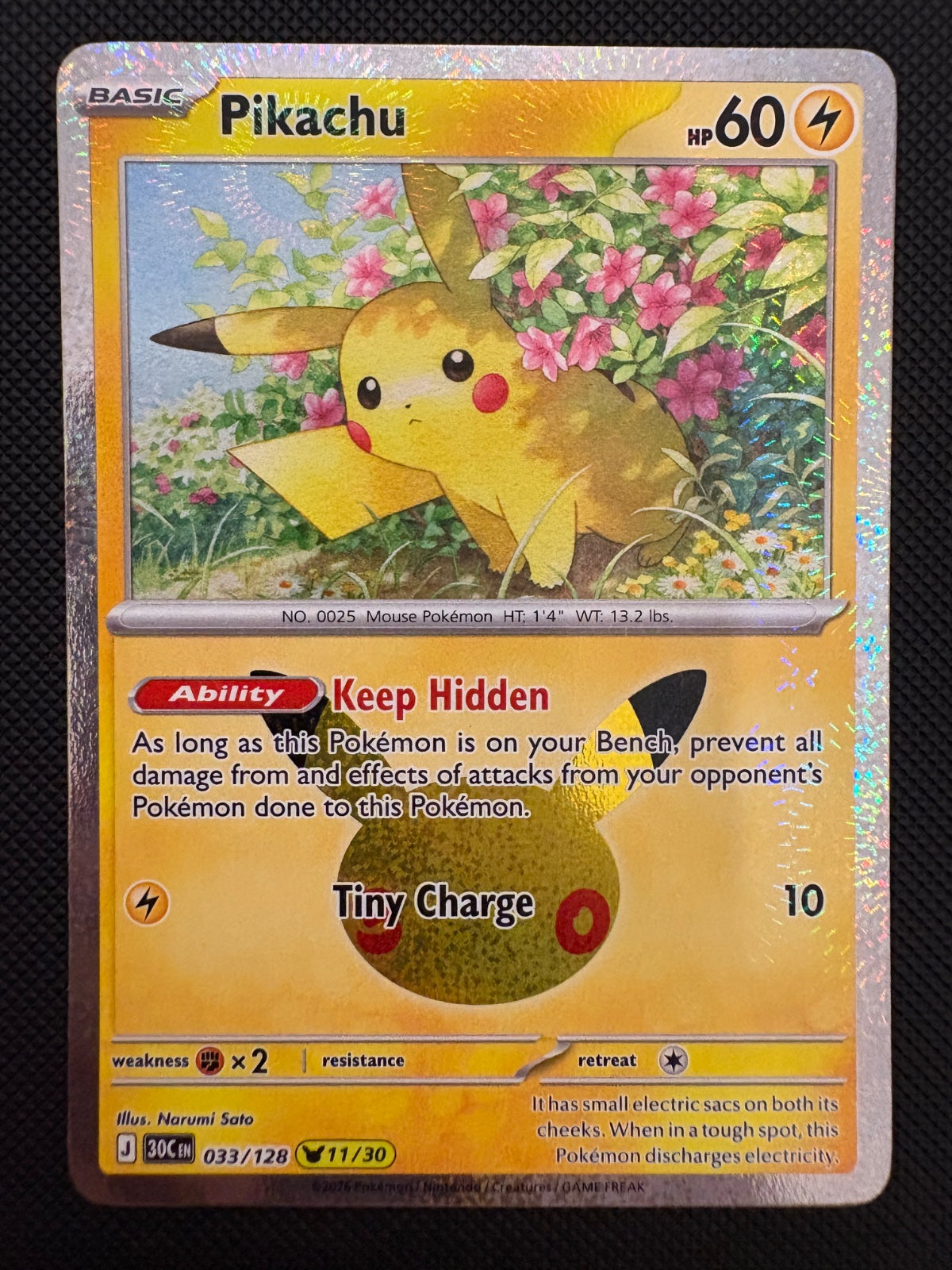 Pikachu 033/128 (30th Celebration)