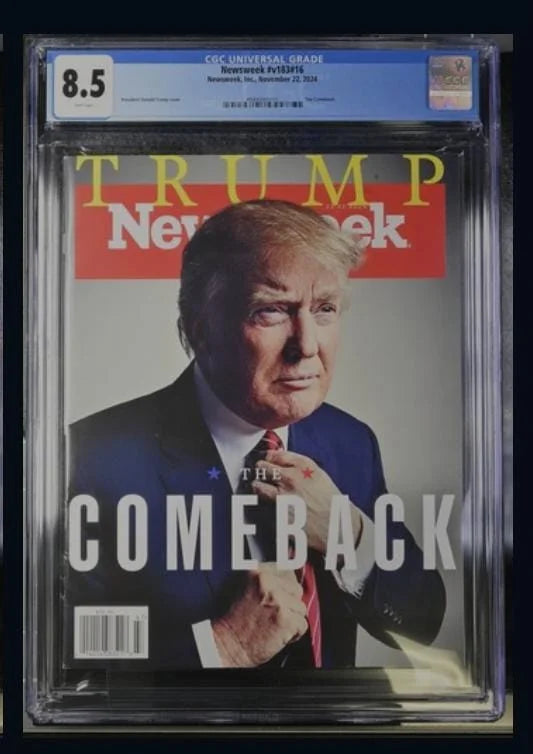Newsweek, November 22, 2024 issue,  Donald Trump CGC 8.5