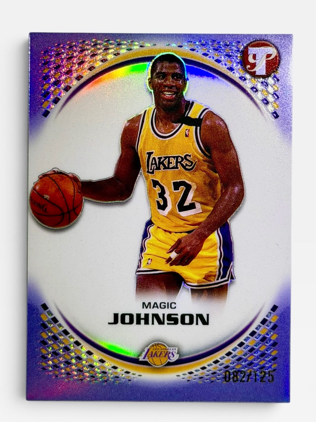 2025-26 Topps Pristine Magic Johnson Lavander Refractor /125