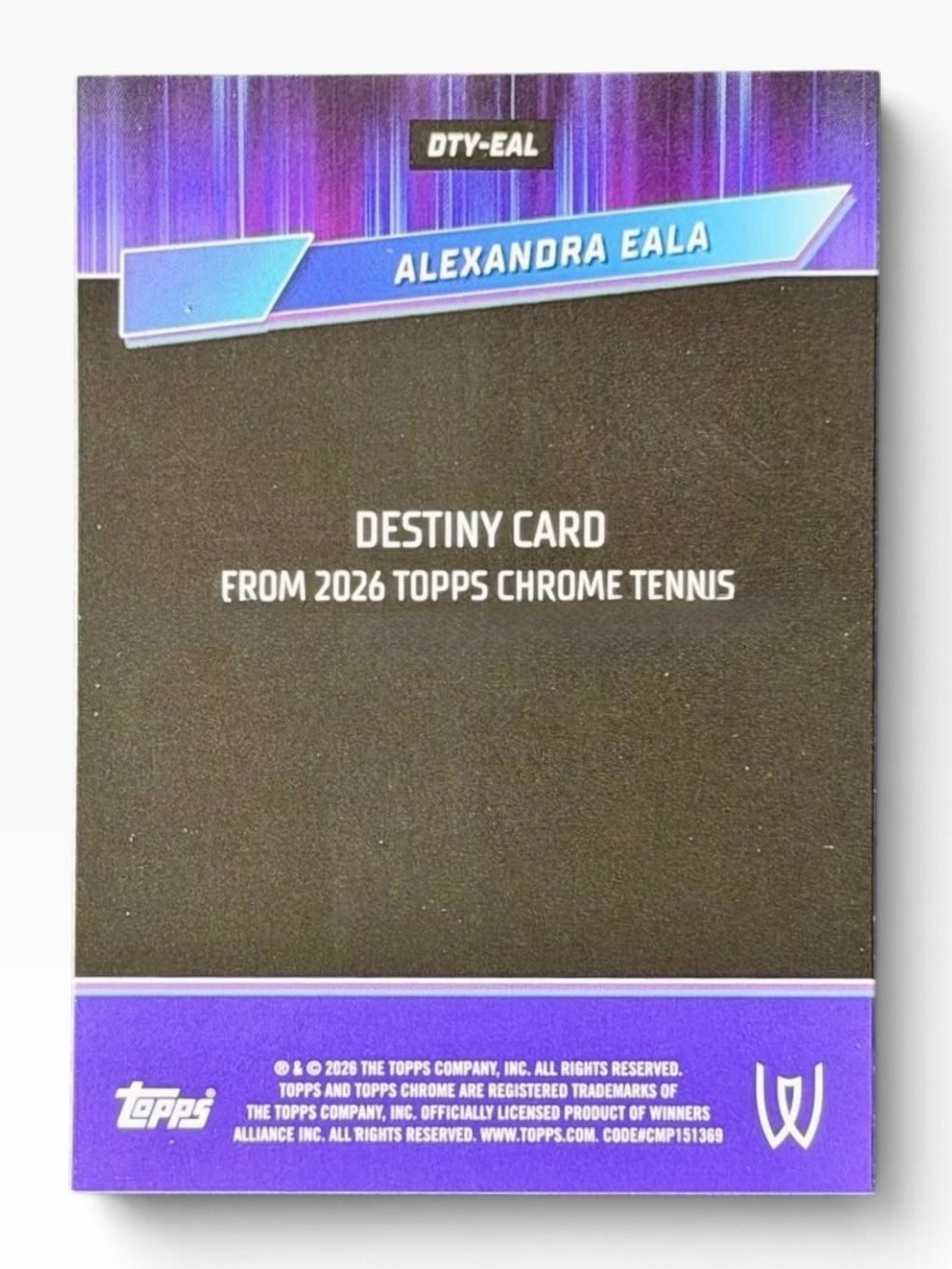 2026 Topps Chrome Tennis Alexandra Eala Destiny Refractor