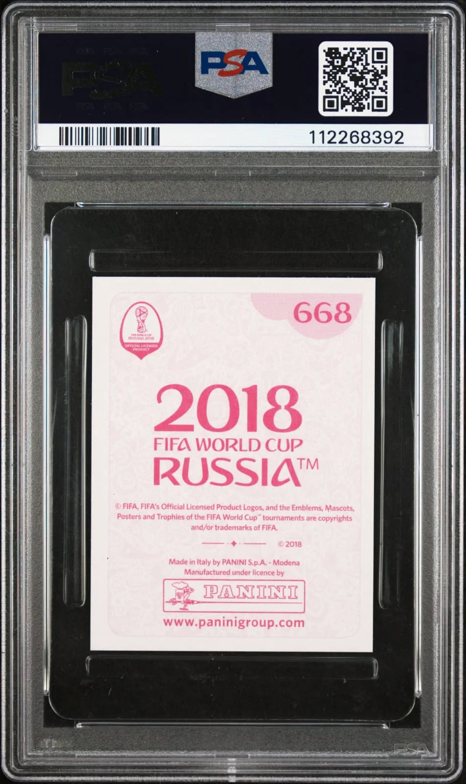 2018 Panini World Cup #668 Pelé Legends, Pink Back parallel PSA 8