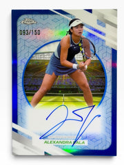 2026 Topps Chrome Tennis Alexandra Eala On-Card Auto Blue Refractor /150