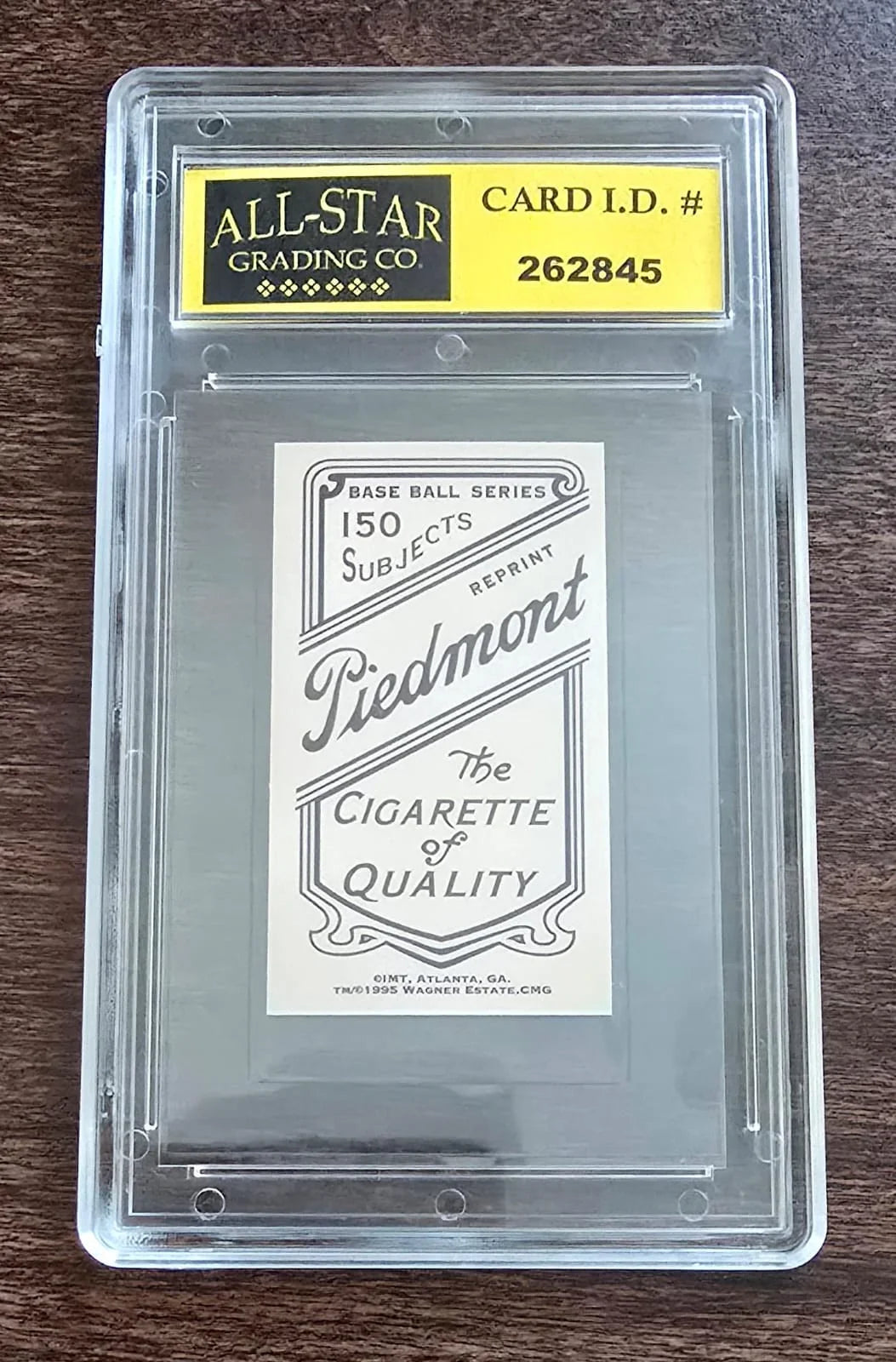 Honus Wagner, Pittsburgh - Piedmont “150 Subjects” baseball card reprint Graded 10
