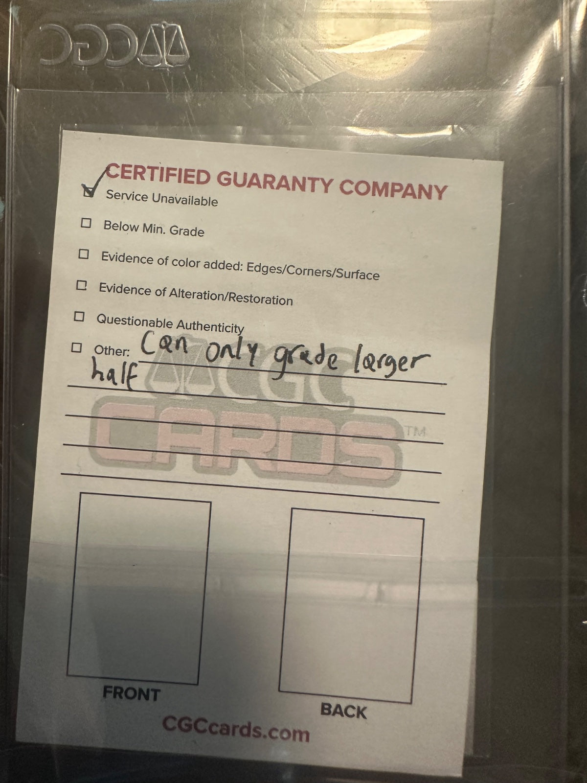 Cottonee Reverse Holo 1 OF 1 Crimped & Cut ERROR CGC 9 with smaller half