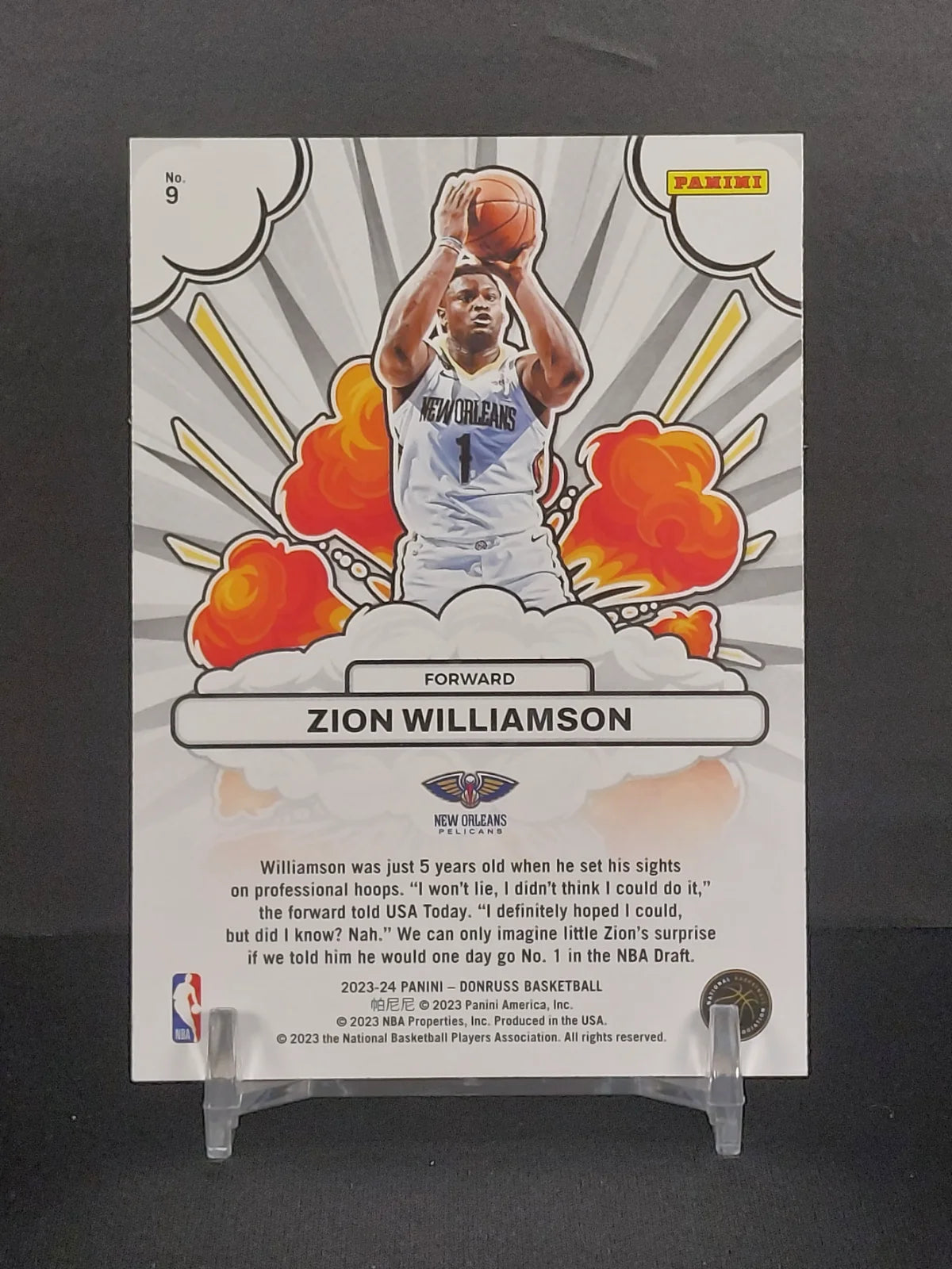 ZION WILLIAMSON #9 - 2023-24 Panini Donruss Basketball, Bomb Squad