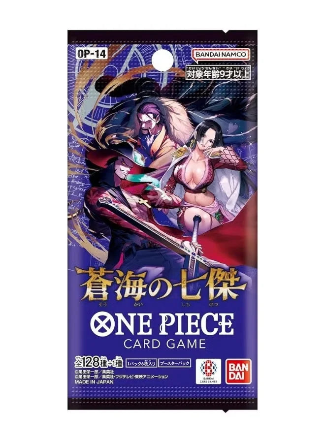 One Piece Card Game OP14 1Pack The Seven Heroes of The Blue Sea Booster Pack – Japanese Version, 6 Cards per Pack