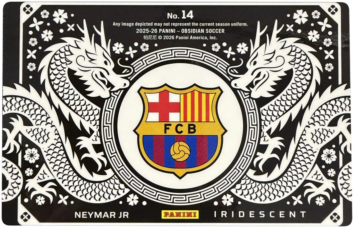 Neymar Jr #14 Iridescent SSP – Obsidian 25/26