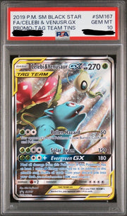 Celebi & Venusaur GX SM167 (Sun & Moon Promo) — PSA 10
