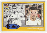 Franco Mastantuono Heritage Famous Footballers 42/50 – Futera Real Madrid 25/26